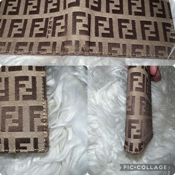 Authentic Vintage Fendi Zucchino Bifold Wallet - Picture 3 of 11